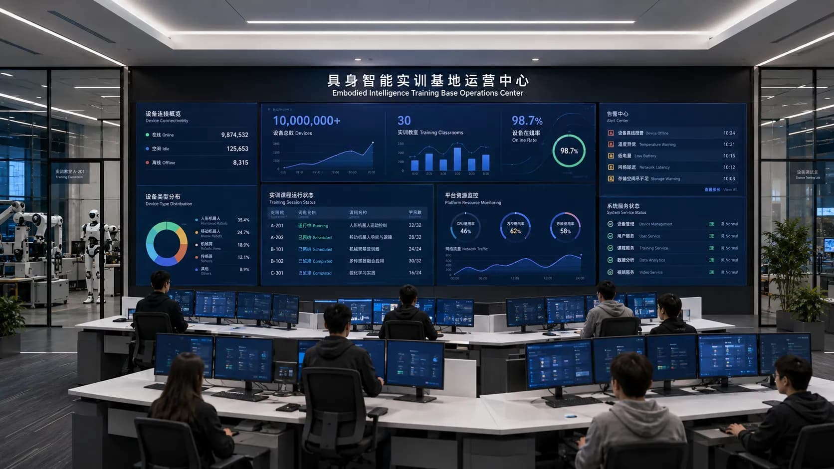 运营与算力中心概念示意